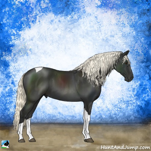 Horse Color:Gray Liver Chestnut Mushroom Tobiano 