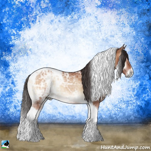 Horse Color:Bay Ice Onyx Tobiano Rabicano 