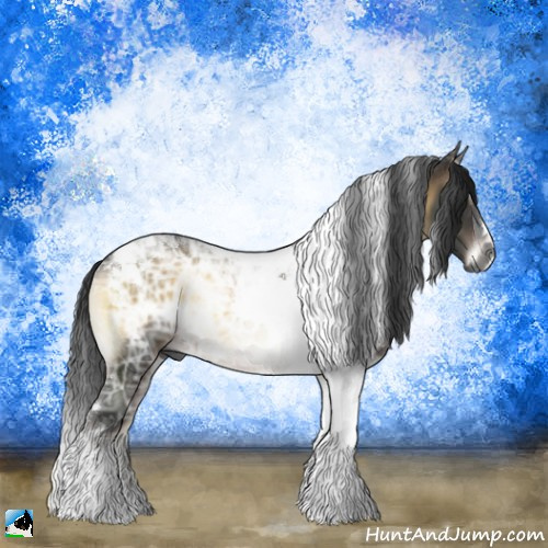 Horse Color:Gray Brown Ice Onyx Tobiano Rabicano 