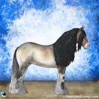 Horse Color:Brown Ice Onyx Sabino Rabicano
