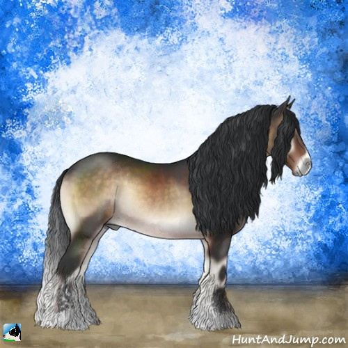 Horse Color:Brown Onyx Sabino Rabicano 