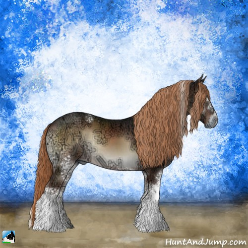 Horse Color:White Spotted Liver Red Onyx Ice Rabicano 