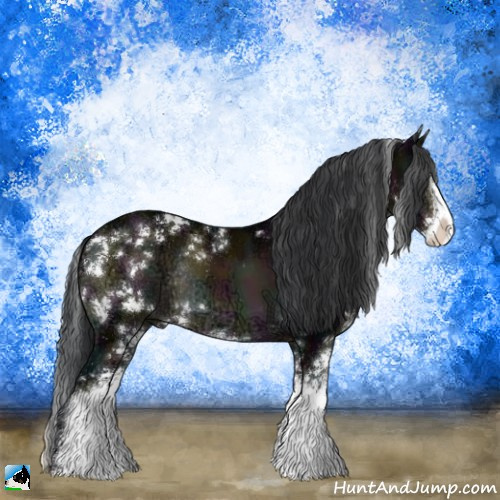 Horse Color:Midnight Brown Ice Onyx Sabino Rabicano 