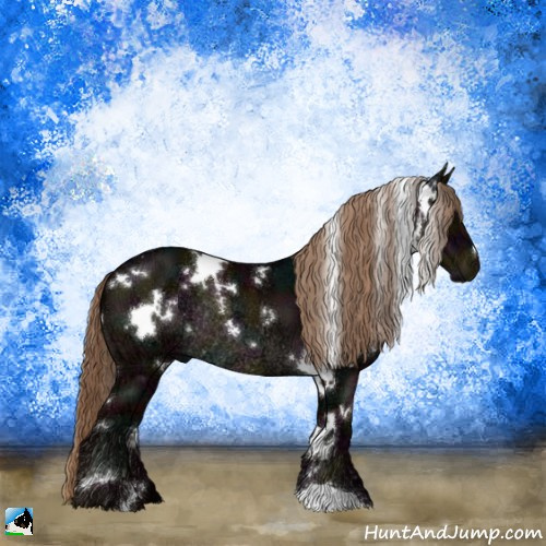 Horse Color:White Spotted Midnight Liver Chestnut Ice Rabicano 