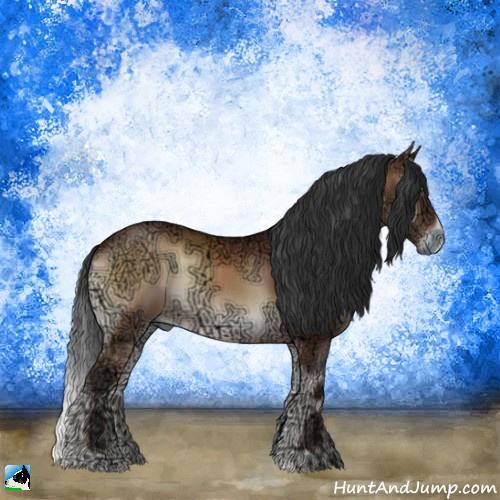 Horse Color:Brown Ice Onyx Rabicano 