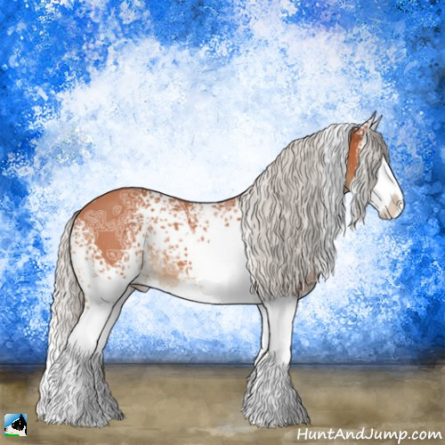 Horse Color:White Spotted Silver Brown Ice Splash 