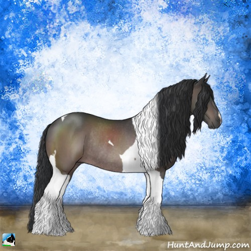 Horse Color:Platinum Brown Tobiano Rabicano