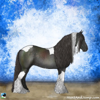 Horse Color:Platinum Liver Chestnut Tobiano Rabicano