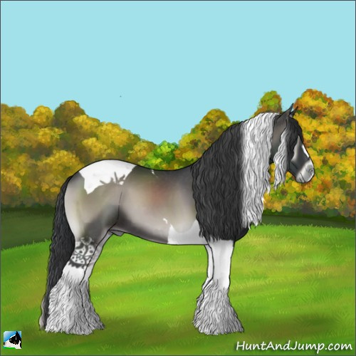Horse Color:Platinum Blue Onyx Tobiano 