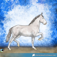 Horse Color:Platinum White Spotted Smoky Creme Tobiano 