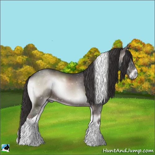 Horse Color:Platinum Liver Red Onyx Tobiano Rabicano 