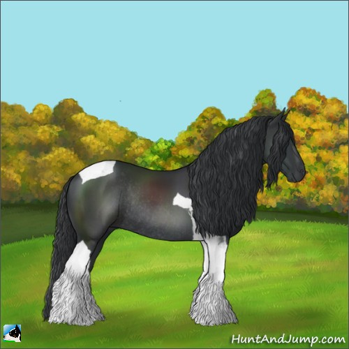 Horse Color:Platinum Black Mushroom Tobiano Rabicano 