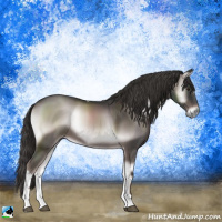 Horse Color:Platinum Liver Red Onyx Tobiano Rabicano