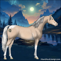 Horse Color:Silver Smoky Creme Tobiano 