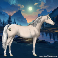 Horse Color:Silver Smoky Creme Roan Tobiano