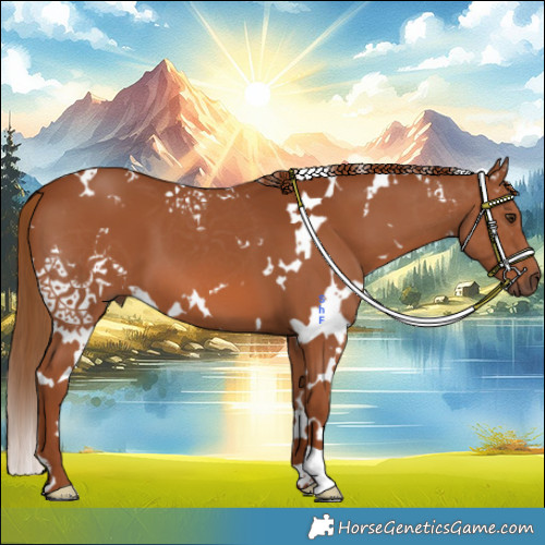 Horse Color:White Spotted Chestnut 