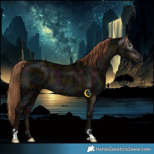 Horse Color:Gray Midnight Liver Red Dun Ice