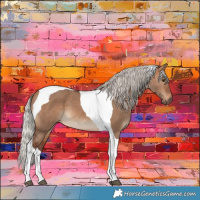 Horse Color:Silver Brown Dun Tobiano 
