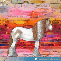 Horse Color:Liver Red Dun Tobiano Frame 