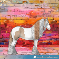 Horse Color:Liver Red Dun Splash Tobiano 