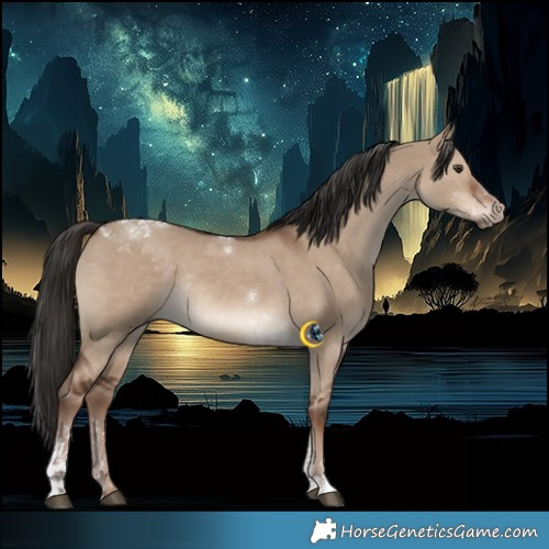 Horse Color:Liver Red Dun Tobiano Rabicano 