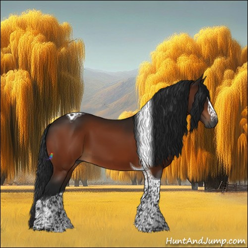 Horse Color:Gray Brown Tobiano 