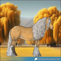 Horse Color:Silver Buckskin Tobiano 