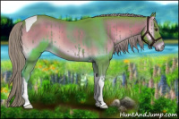 Horse Color:Watercolor Liver Red Onyx Tobiano 