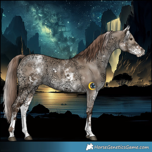 Horse Color:White Spotted Liver Red Dun Ice