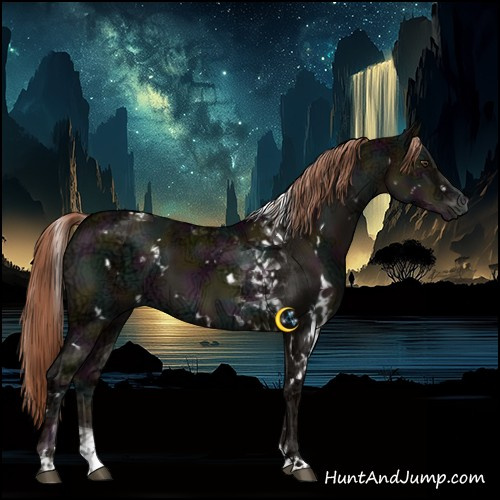 Horse Color:White Spotted Midnight Liver Red Dun Ice Tobiano Brindle 