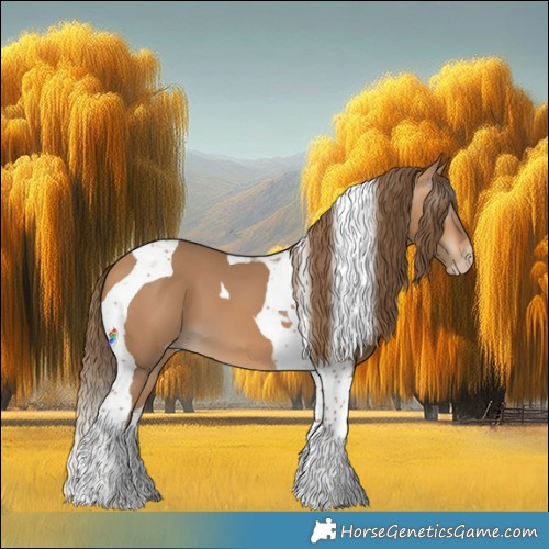 Horse Color:Gray Perlino Tobiano 