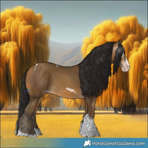 Horse Color:Gray Sable Cream Champagne Splash Tobiano