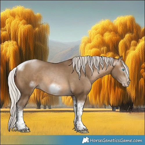Horse Color:Gray Silver Buckskin Pearl Sabino Tobiano Frame 