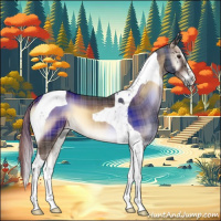 Horse Color:Plaid Liver Red Onyx Tobiano