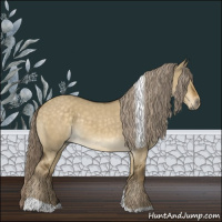 Horse Color:Chocolate Palomino Dun Tobiano Rabicano