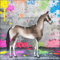 Horse Color:Plaid Liver Red Onyx Tobiano