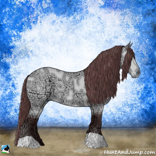 Horse Color:Chocolate Brown Chinchilla Ice 