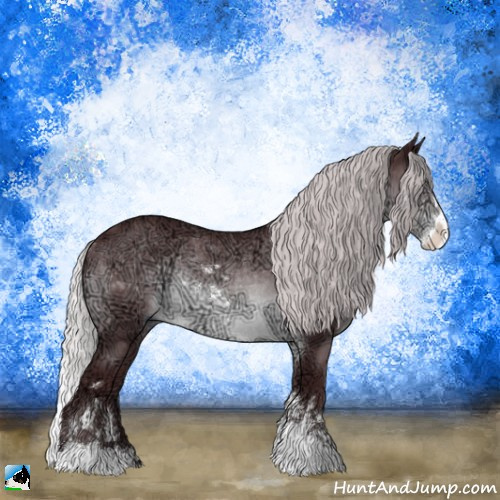Horse Color:Chocolate Silver Brown Chinchilla Ice Sabino Rabicano