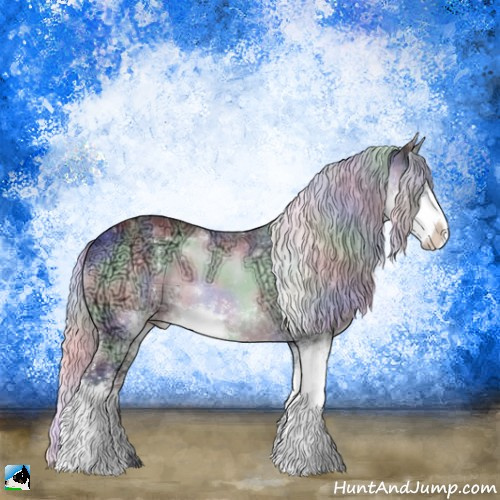 Horse Color:Nacre Silver Brown Chinchilla Ice Sabino 
