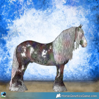 Horse Color:Nacre White Spotted Chocolate Silver Brown Chinchilla Ice Sabino Rabicano