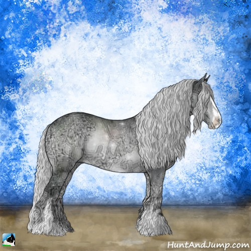 Horse Color:Silver Blue Onyx Chinchilla Ice Sabino Rabicano