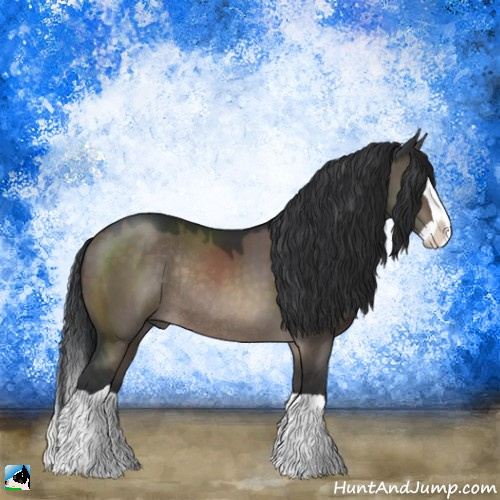 Horse Color:Brown Dun Mushroom Splash Rabicano 