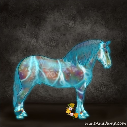 Horse Color:Nacre Thunderstruck Brown Ice Sabino 