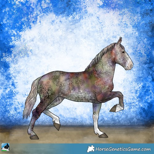 Horse Color:Nacre Chocolate Silver Bay Ice Onyx Sabino Rabicano