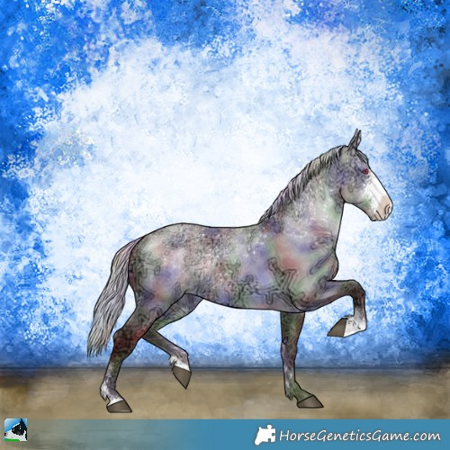 Horse Color:Nacre Chocolate Silver Brown Chinchilla Ice Dun Sabino 