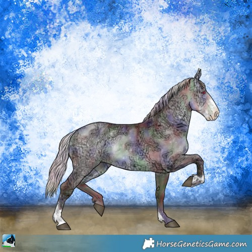 Horse Color:Nacre Chocolate Silver Buckskin Chinchilla Ice Sabino Rabicano