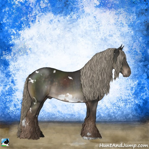 Horse Color:White Spotted Liver Chestnut Mushroom Rabicano 