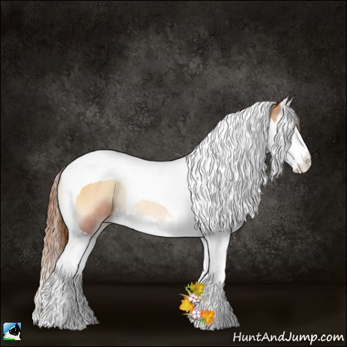 Horse Color:Bay Pearl Onyx Sabino Splash Tobiano Rabicano 