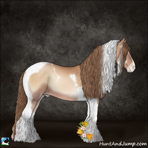 Horse Color:Blue Onyx Pearl Tobiano 