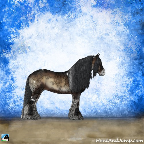 Horse Color:White Spotted Brown Ice Onyx Sabino 
